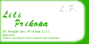 lili prikopa business card